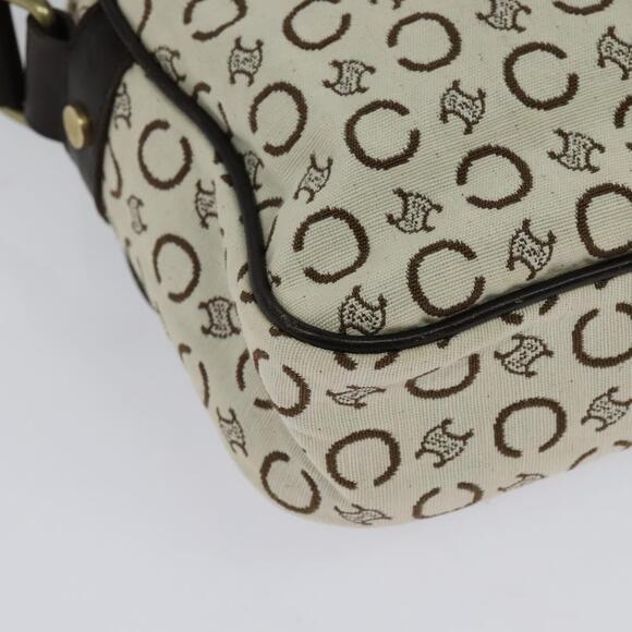 CELINE C Macadam Canvas Shoulder Bag White - Picture 4 of 12